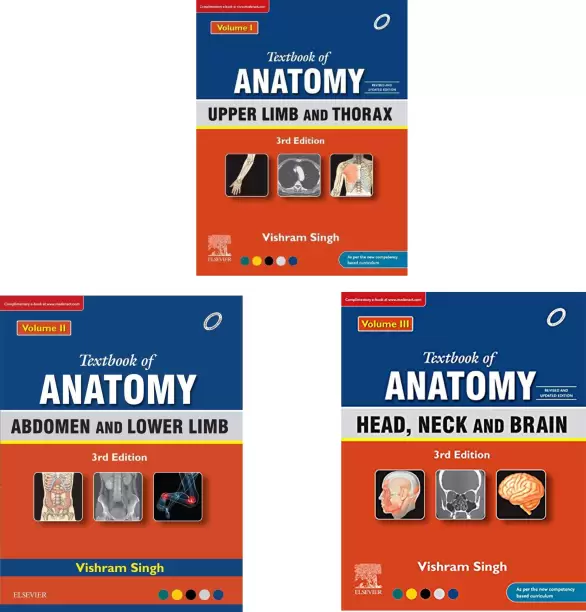 Textbook of Anatomy (3 Volume Set) 3rd Edition 2020 By Vishram Singh